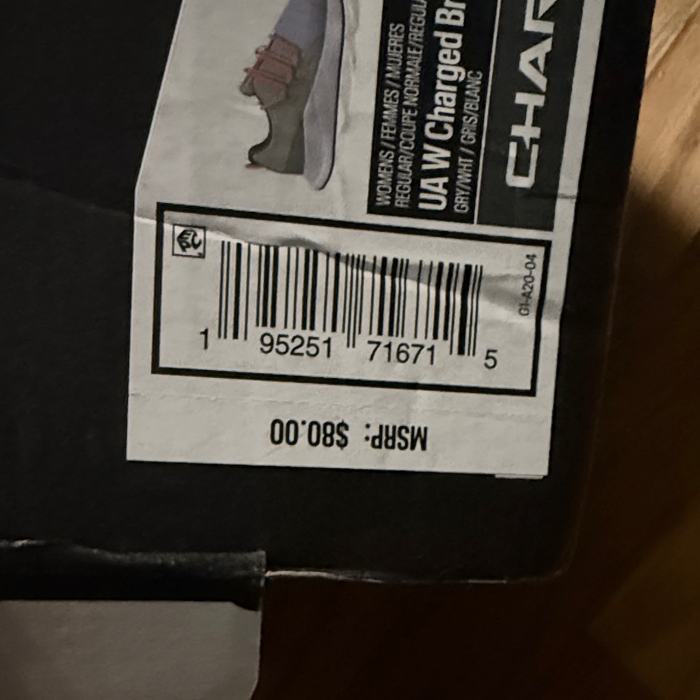 Under Armour Charged Bandit in Gray and Pink